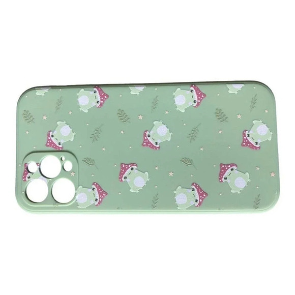 New Compatible with Iphone 12 Anti Shock Case 6.1" Green Frog Design Plastic - Picture 6 of 6